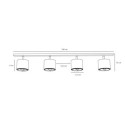 Lampa Sufitowa Plafon Bot 4 Black 1047PL_L Aldex