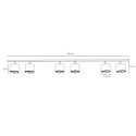 Lampa Sufitowa Plafon Bot 6 3x2 Black 1047PL_K Aldex