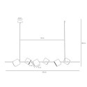 Lampa Wisząca Bot 6 Black 1047K Aldex