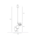 Lampa Wisząca Bot 3 Black 1047E Aldex