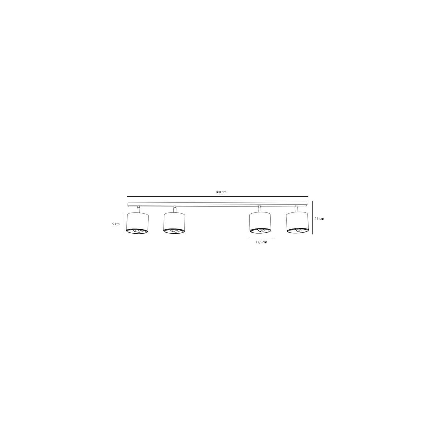 Lampa Sufitowa Plafon Bot 2x2 White 1046PL_L1 Aldex