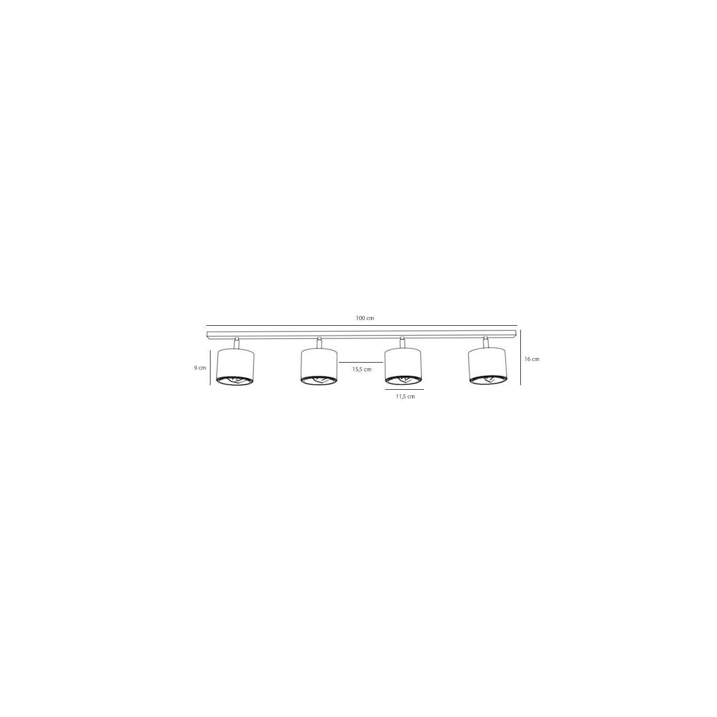Lampa Sufitowa Plafon Bot 4 White 1046PL_L Aldex
