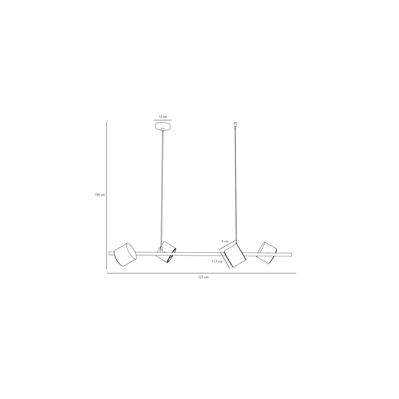 Lampa Wisząca Bot 4 White 1046L Aldex