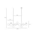 Lampa Wisząca Dione 9 Black 1092N1 Aldex