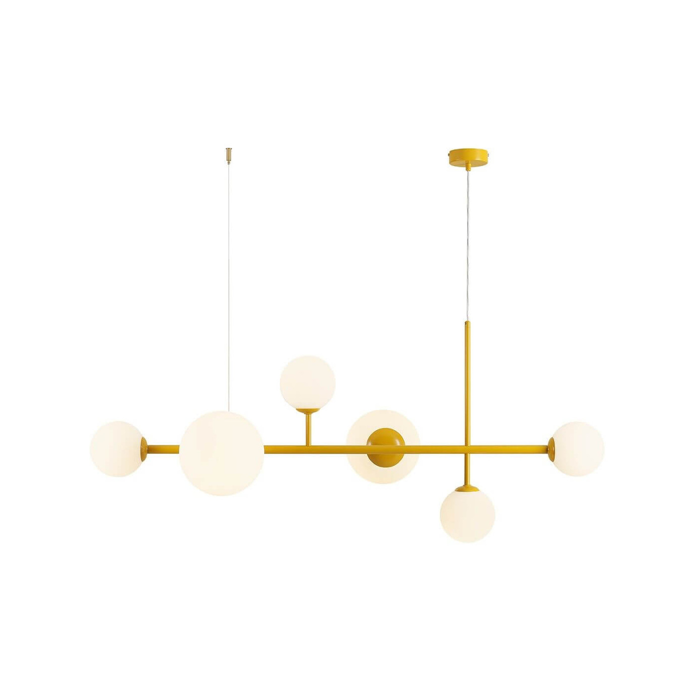 Lampa Wisząca Dione 6 Mustard 1092K14 Aldex