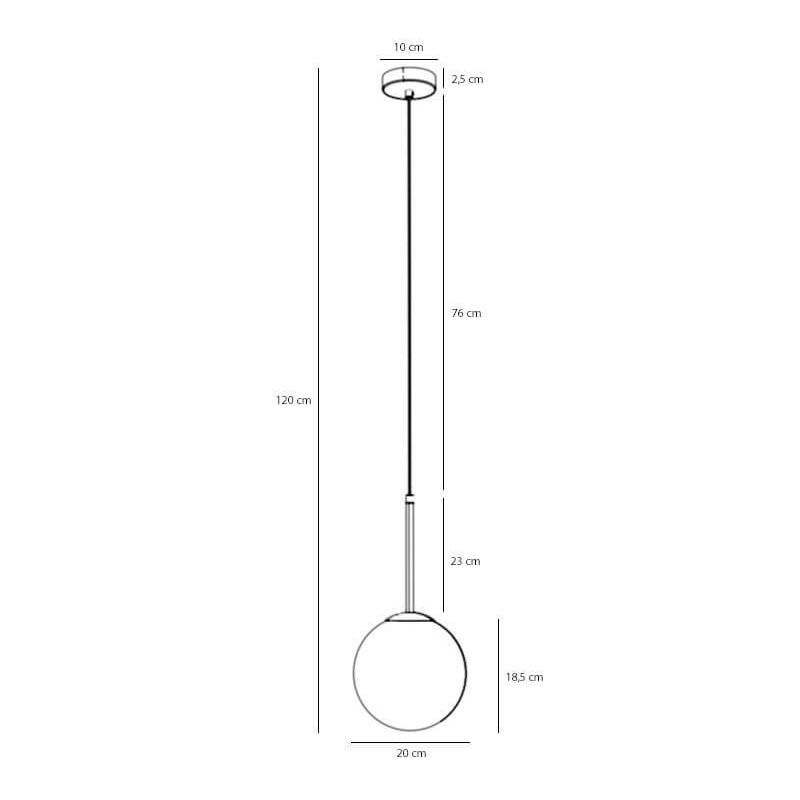 Lampa Wisząca Bosso Mini 20 Choco Cream 1119XS40_CK Aldex
