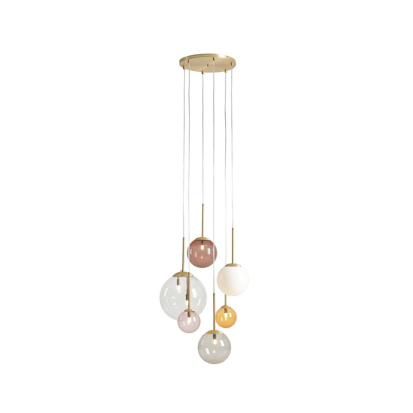 Lampa Wisząca Bosso 6 Ring Multicolour 1119K40_R Aldex