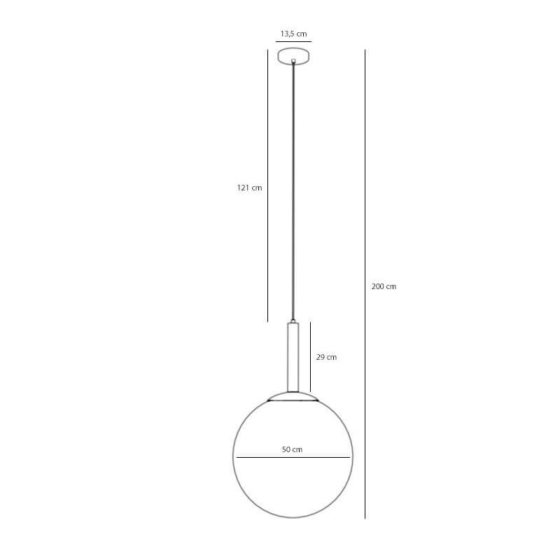Lampa Wisząca Bosso Grande 50 Black 1087XXL1 Aldex