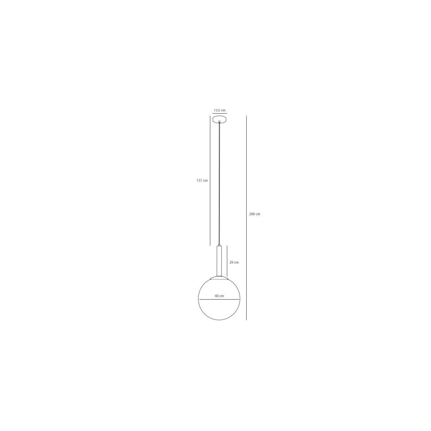 Lampa Wisząca Bosso Grande 40 Black 1087XL1 Aldex