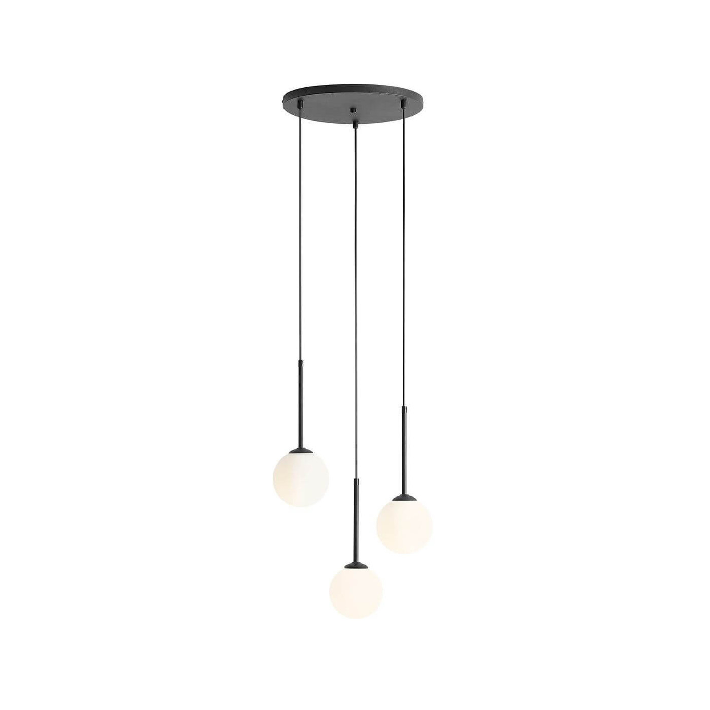 Lampa Wisząca Bosso 3 Ring Black 1087E1_R Aldex