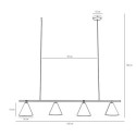 Lampa Wisząca Form 4 Black 1108L1 Aldex