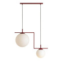 Lampa Wisząca Zac 2 Red Wine Matte 1038H15_2 Aldex