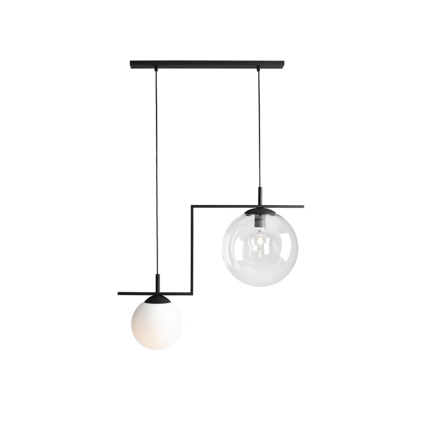 Lampa Wisząca Zac 2 Black Mix 1038H1 Aldex