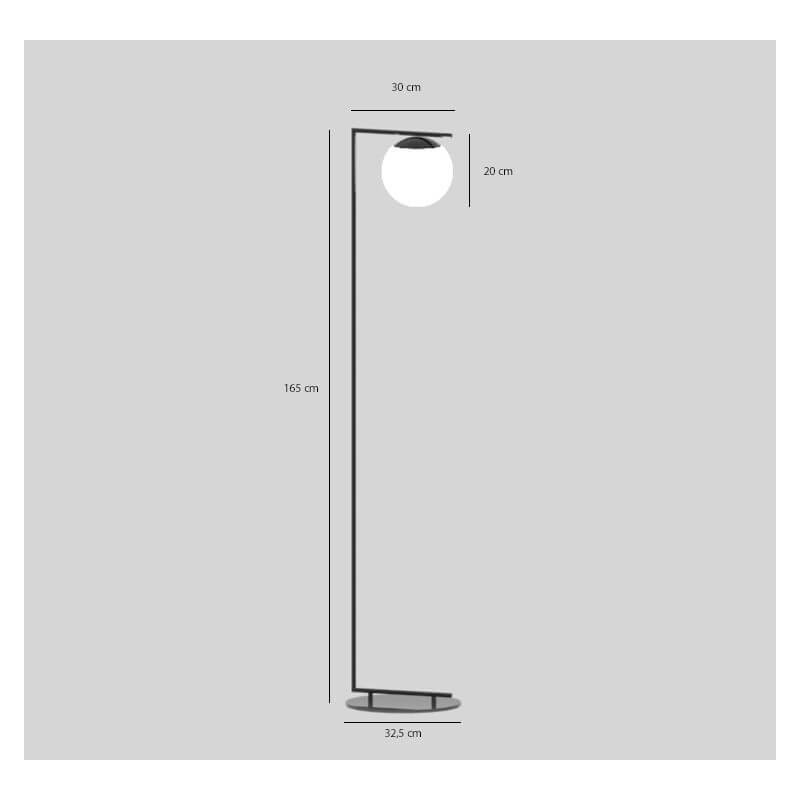 Lampa Stojąca Zac Black 1038A1_1 Aldex