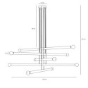 Lampa Wisząca Tubo 10 Black 1072M1 Aldex