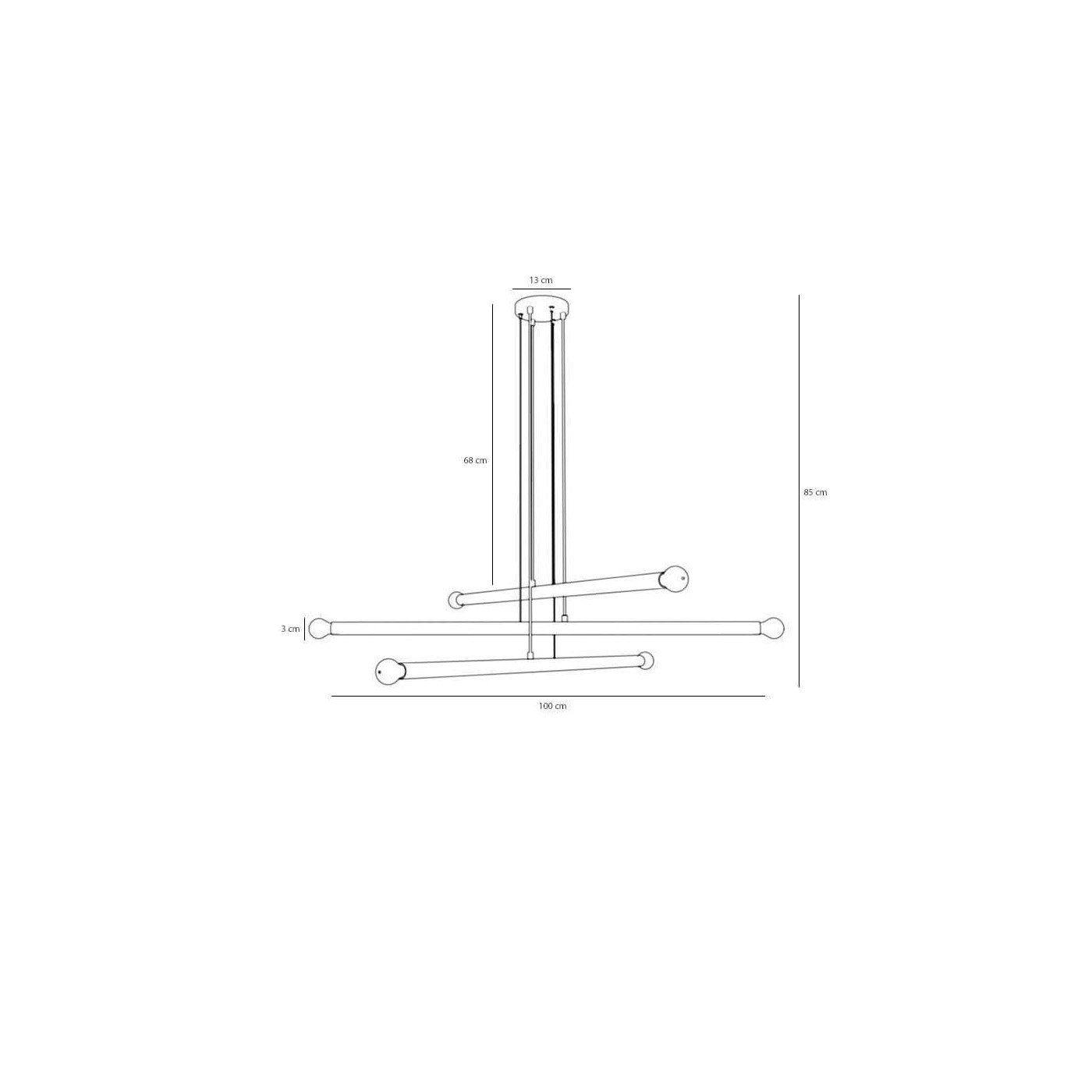 Lampa Wisząca Tubo 6 White 1072K Aldex