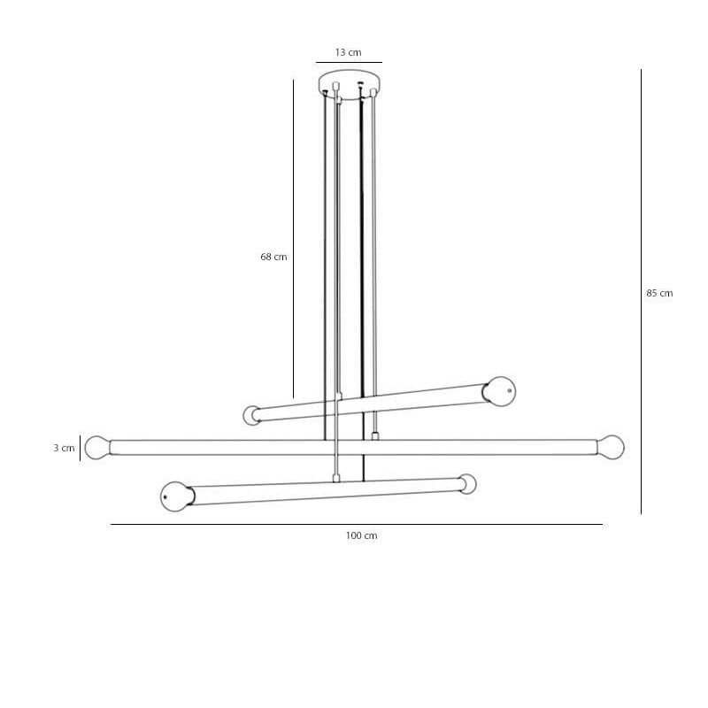 Lampa Wisząca Tubo 6 White 1072K Aldex