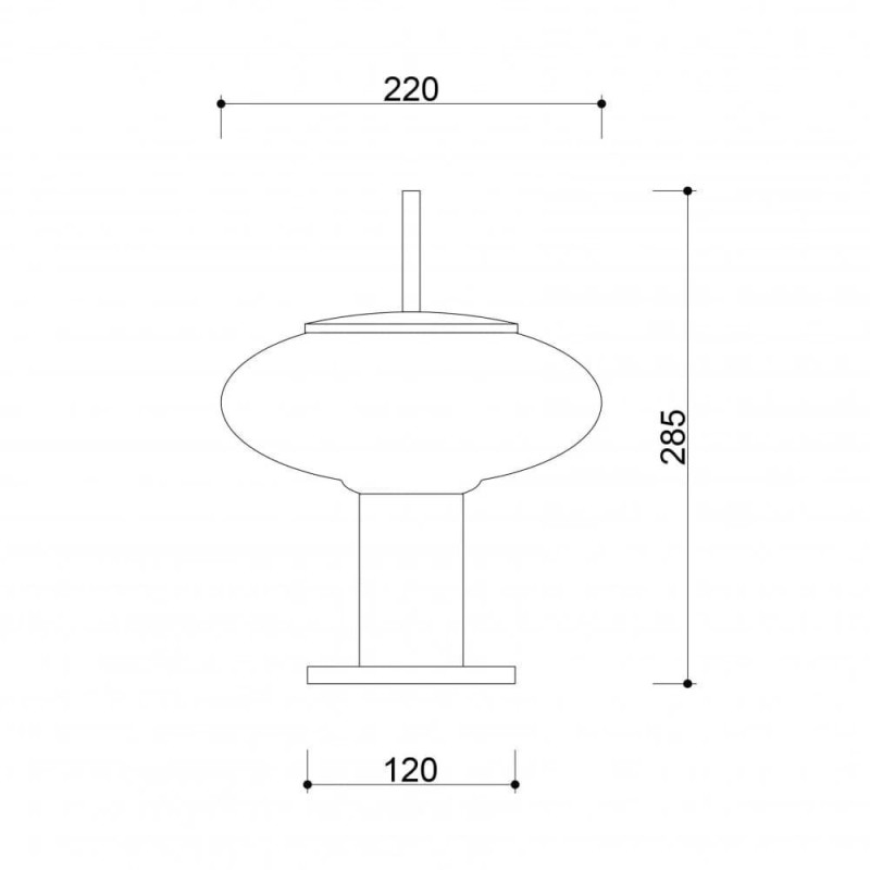 Lampa Stołowa Torni ST Czarny TOS122P1 Ummo