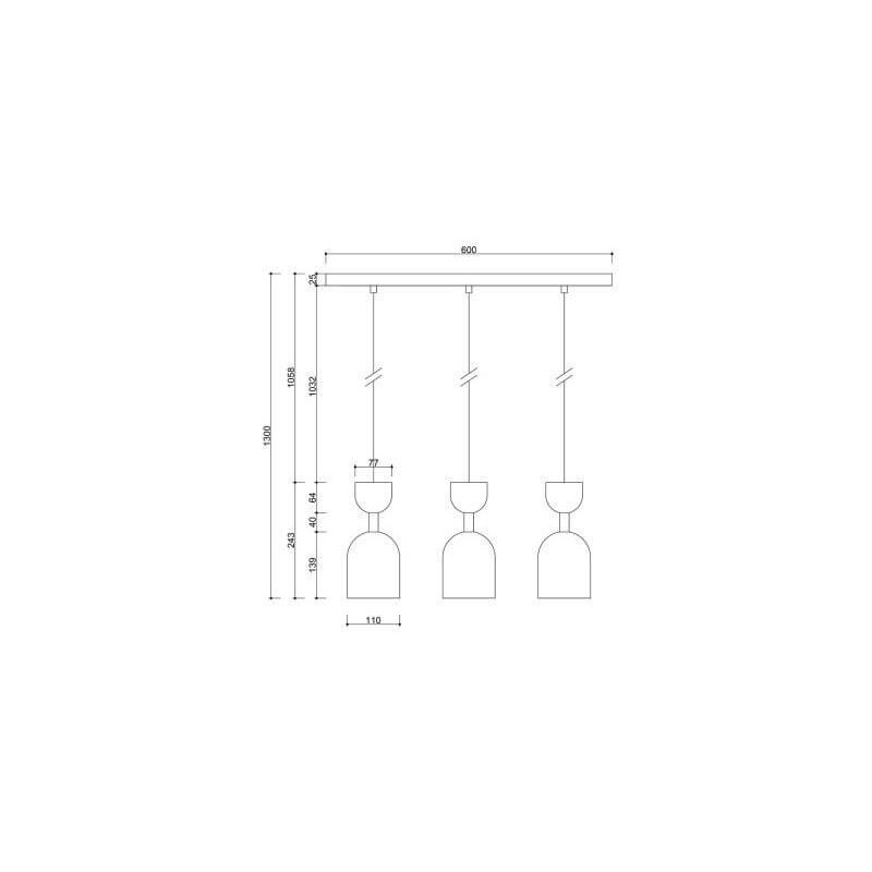 Lampa Wisząca Supuru 3L Czarno-Złoty SUL332P0 Ummo