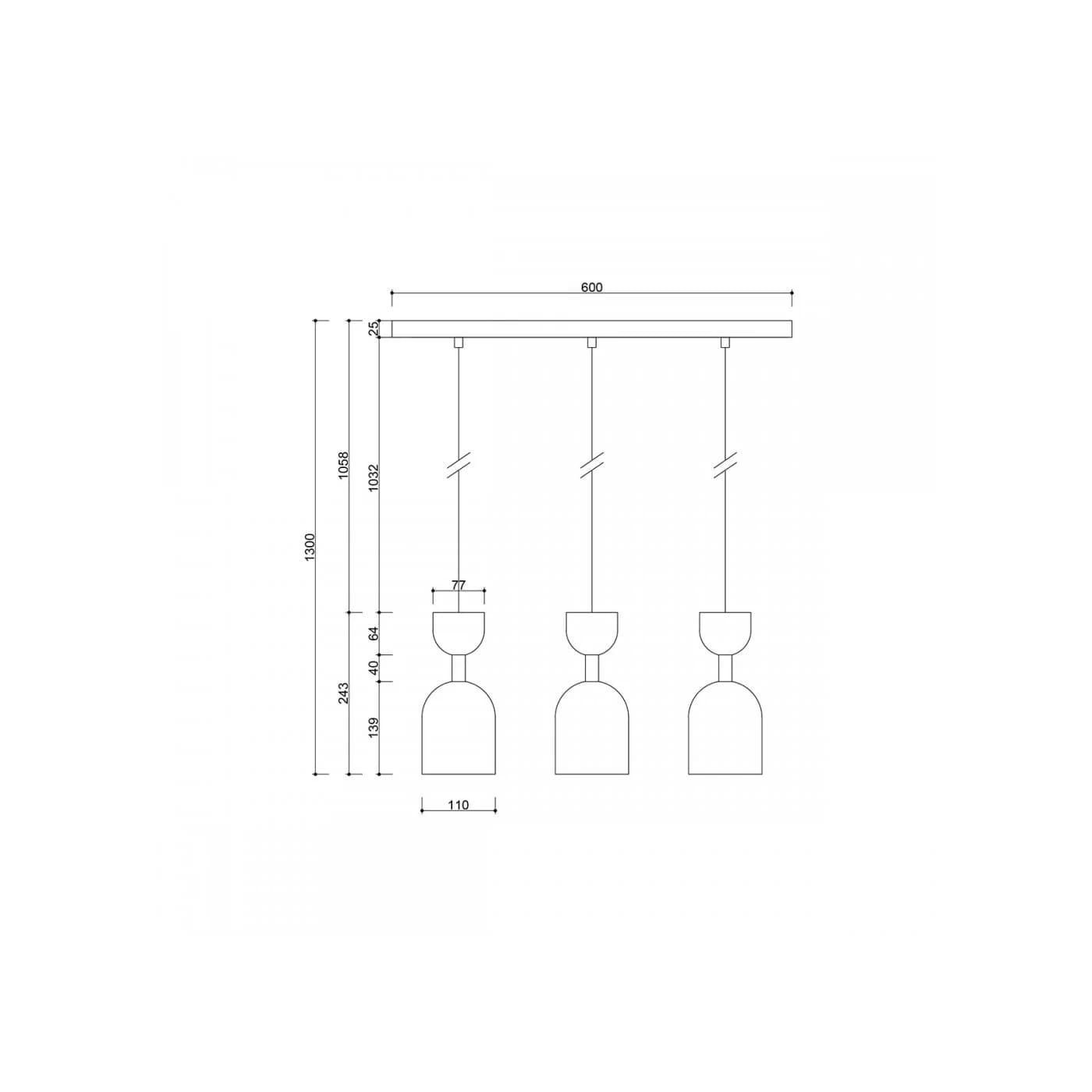 Lampa Wisząca Supuru 3L Złoto-Biały SUL331P0 Ummo