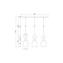 Lampa Wisząca Supuru 3L Czarny SUL322P0 Ummo