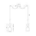 Lampa Wisząca Supuru 2 Czarny SUM222P2 Ummo