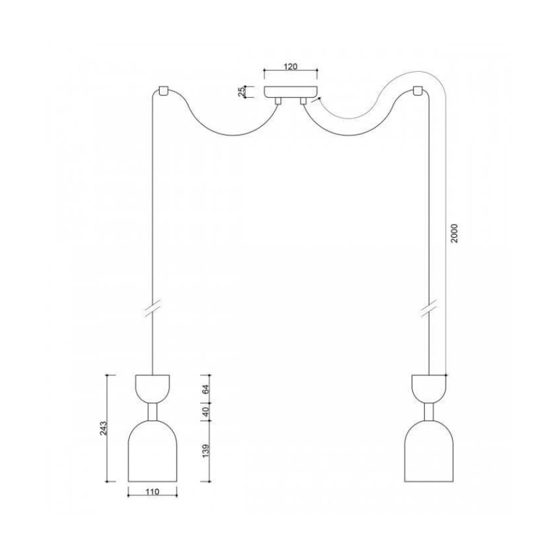 Lampa Wisząca Supuru 2 Biały SUM231P2 Ummo