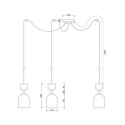 Lampa Wisząca Supuru 3 Biały SUM311P2 Ummo