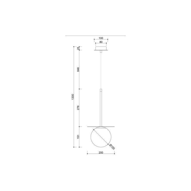 Lampa Wisząca Borra B Złoty BRB131P0 Ummo