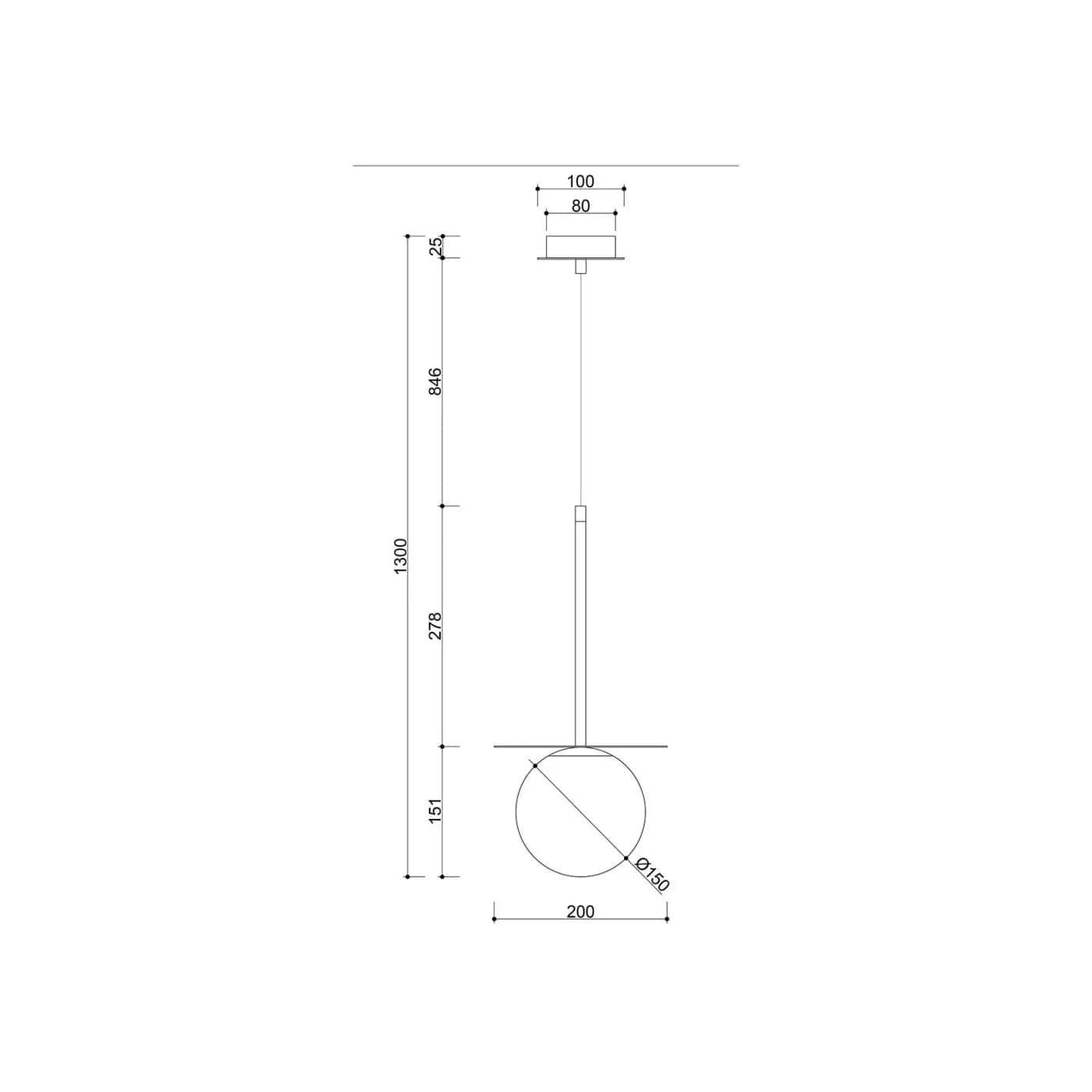 Lampa Wisząca Borra B Czarny BRB122P0 Ummo