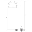 Wylewka Wannowa Wolnostojąca Y Czarny WWYBL Omnires