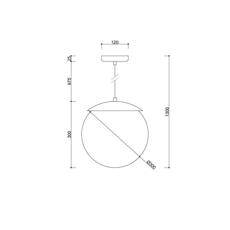 Lampa Wisząca Kuul E Czarny KLE122P0 Ummo