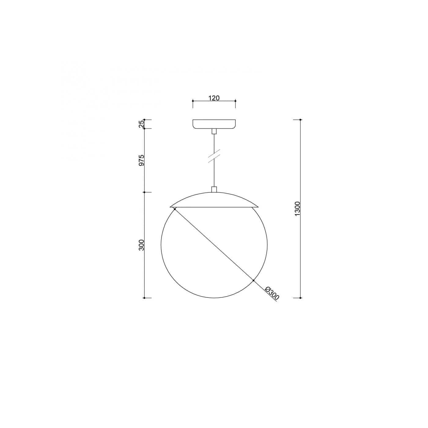 Lampa Wisząca Kuul E Czarny KLE122P0 Ummo