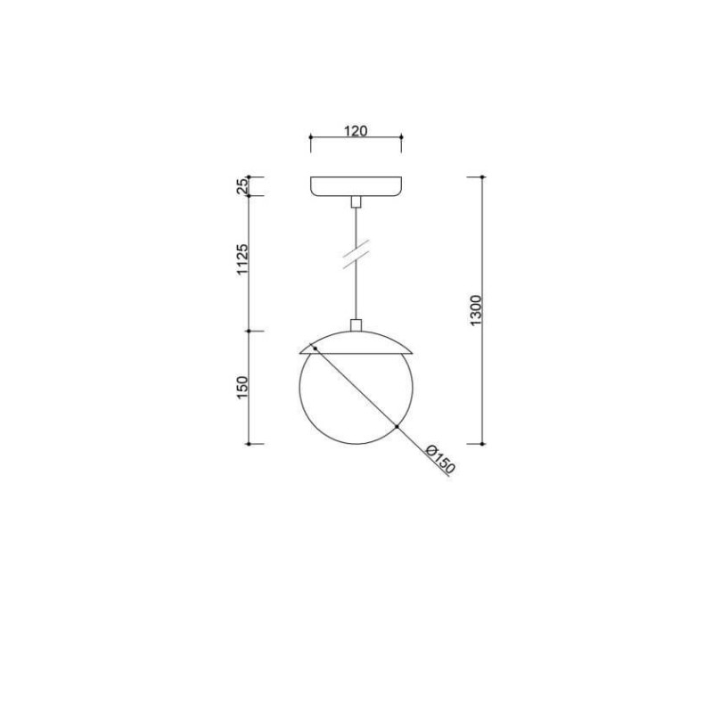 Lampa Wisząca Kuul F Czarny KLF122P0 Ummo