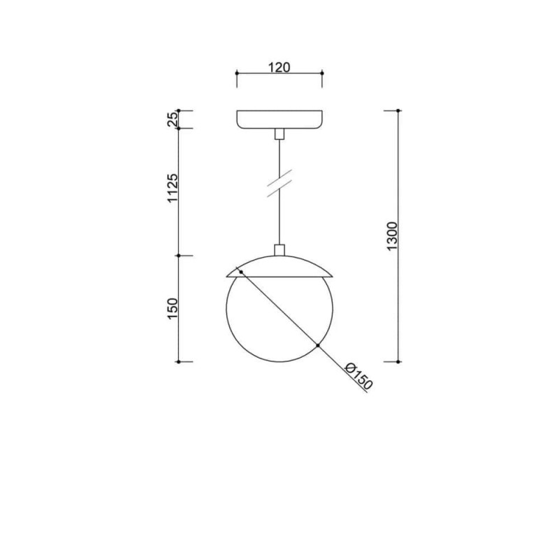 Lampa Wisząca Kuul F Czarny KLF122P0 Ummo