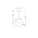 Lampa Wisząca Kuul G Czarny KLG122P0 Ummo