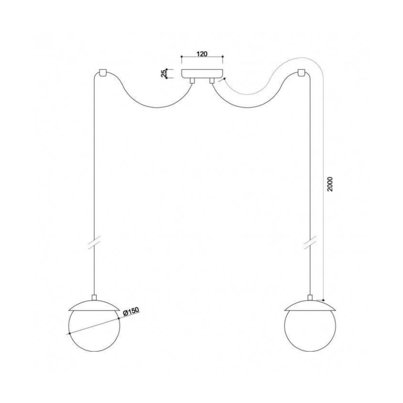 Lampa Wisząca KUUL F2 Czarny KLF222P2 Ummo