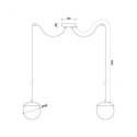 Lampa Wisząca KUUL F2 Biały KLF211P2 Ummo