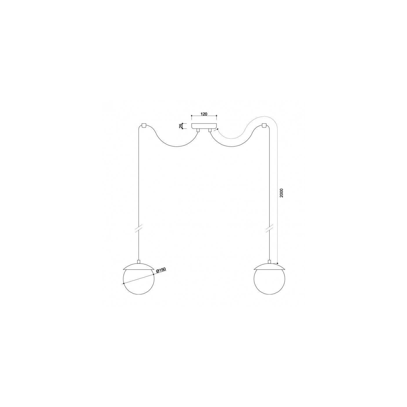 Lampa Wisząca KUUL F2 Biały KLF211P2 Ummo
