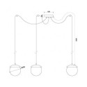 Lampa Wisząca KUUL F3 Czarny KLF322P2 Ummo