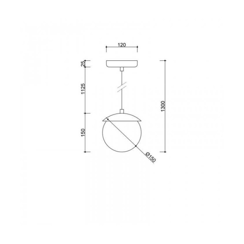 Lampa Wisząca KUUL F Złoty KLF131P0 Ummo