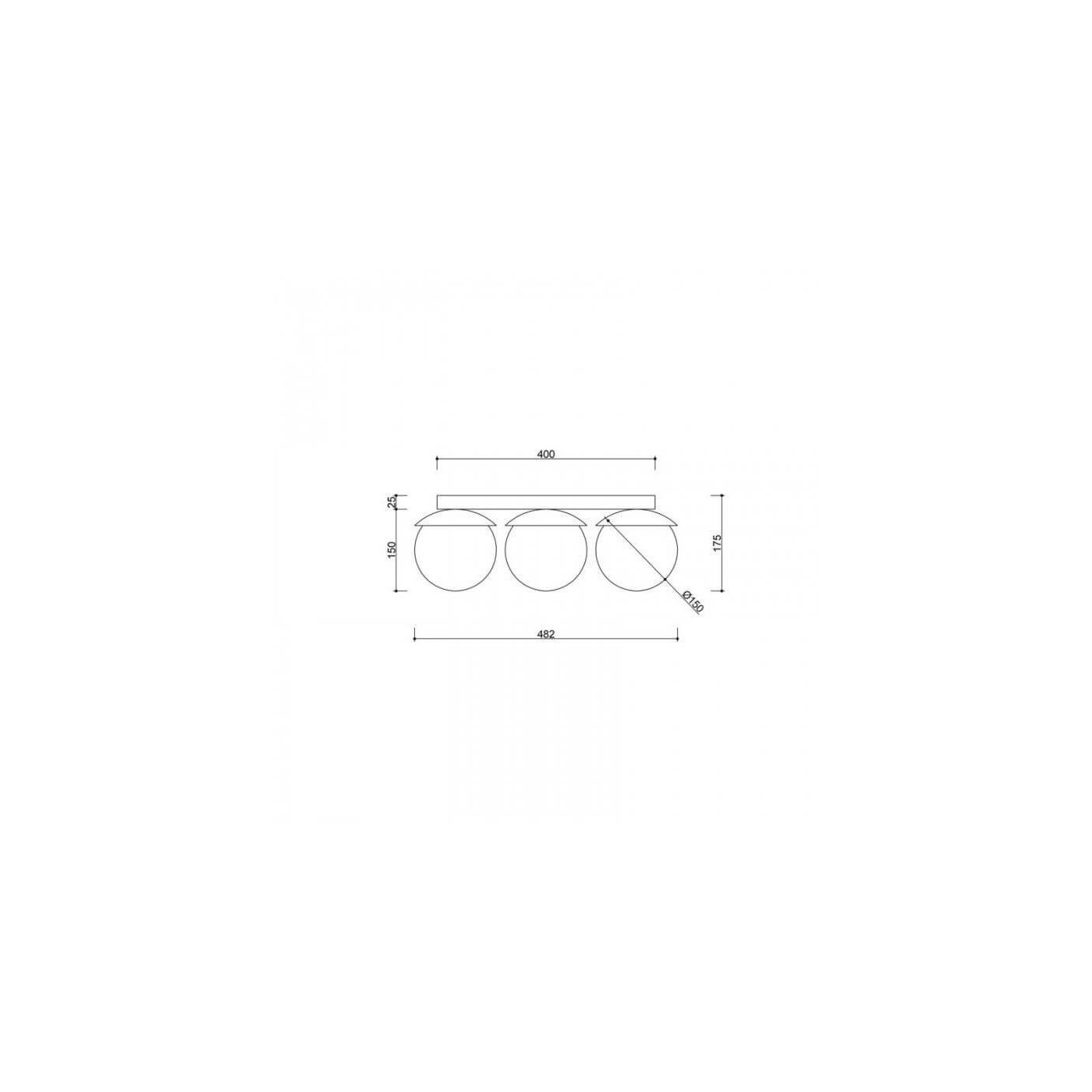 Plafon Kuul B Czerwony KLB340S0 Ummo