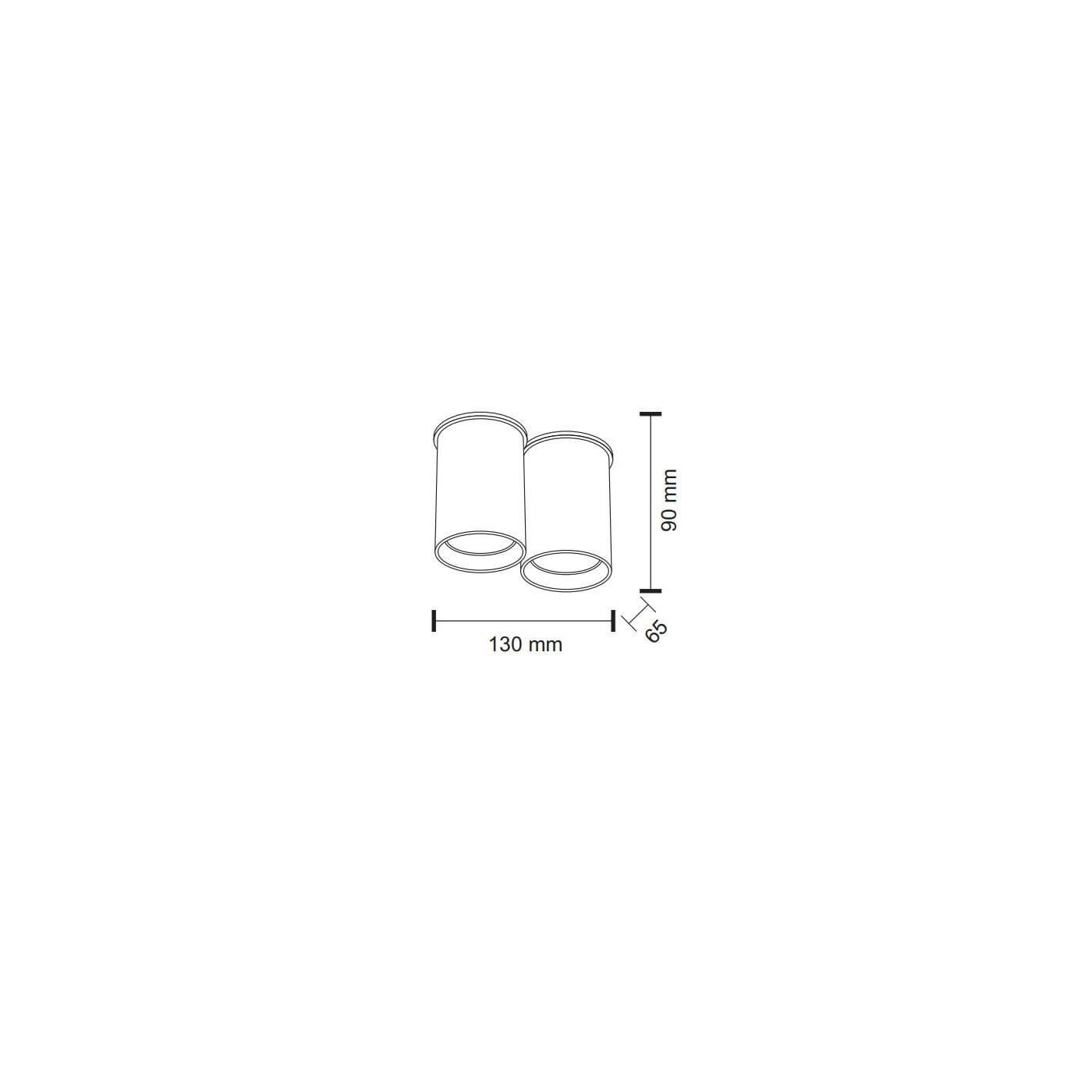 Plafon Arida 2 - Czarny 1112 Antigo