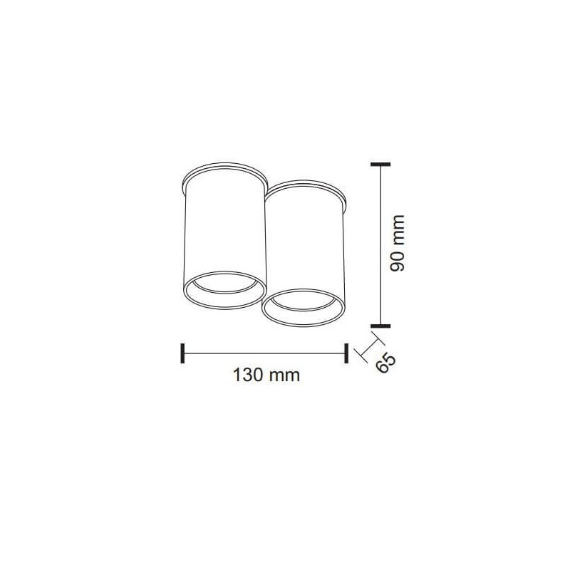 Plafon Arida 2 - Czarny 1112 Antigo