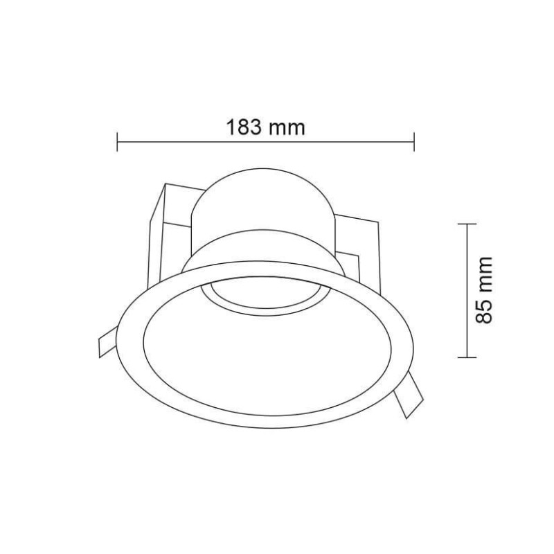 Lampa wpuszczana Kami - Biała 7379 Antigo