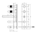 Bateria Wannowa Podtynkowa Contour Złoty Szczotkowany CT8037/1GLB Omnires