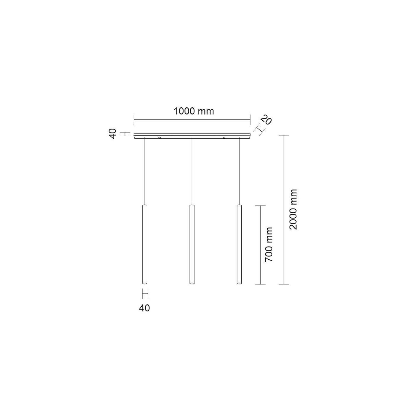 Lampa wisząca Yabu 3 - Czarna 5527 Antigo