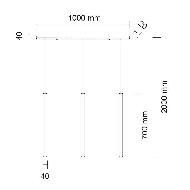 Lampa wisząca Yabu 3 - Czarna 5527 Antigo