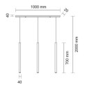 Lampa wisząca Yabu 3 - Biała 7574 Antigo