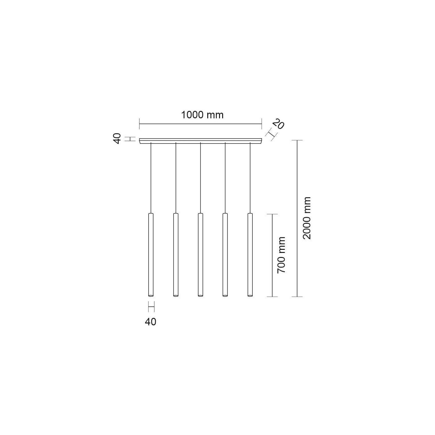 Lampa wisząca Yabu 5 - Czarna 5528 Antigo